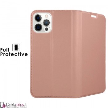 Dux Ducis dirbtinės odos viršelis - rausvas (telefonui Apple Iphone 13 Pro Max) Dux Ducis dirbtinės odos viršelis - rausvas (telefonui Apple Iphone 13 Pro Max)